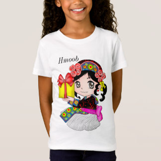 Wenig Hmong Stamm-Mädchen T-Shirt