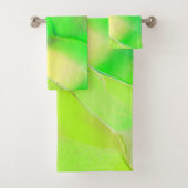 Wenig in gelblich und lebhaft grün geschnitzt badhandtuch set (Insitu)