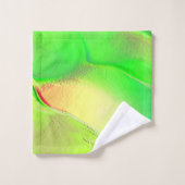 Wenig in gelblich und lebhaft grün geschnitzt badhandtuch set (Waschlappen)