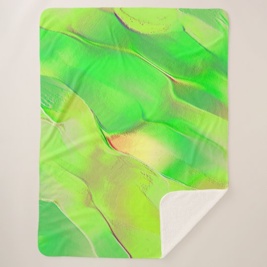 Wenig in gelblich und lebhaft grün geschnitzt sherpadecke (Vorderseite)