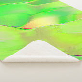 Wenig in gelblich und lebhaft grün geschnitzt sherpadecke (3/4)