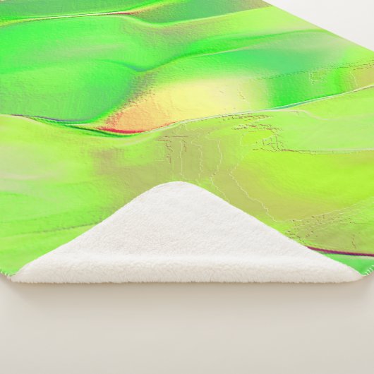 Wenig in gelblich und lebhaft grün geschnitzt sherpadecke (3/4)