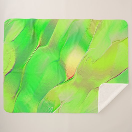 Wenig in gelblich und lebhaft grün geschnitzt sherpadecke (Vorderseite (Horizontal))