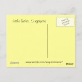 Wenig Indien, Singapur Postkarte (Rückseite)