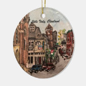 Wenig Italien, Cleveland, malend auf Verzierung Keramik Ornament (Links)