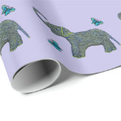 Wenig Jade-Elefant Geschenkpapier (Rolleneckpunkt)