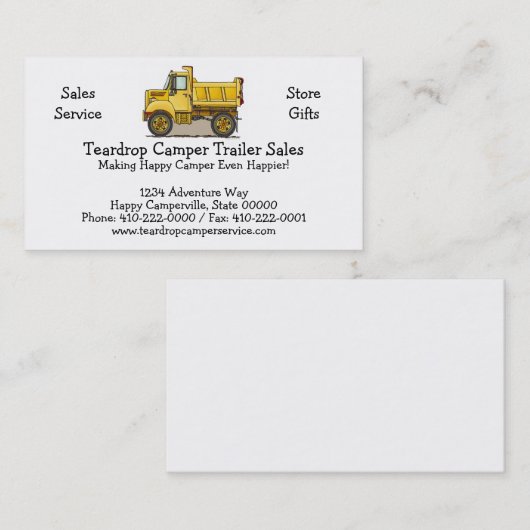 Wenig Kipper Visitenkarte (Vorne/Hinten)