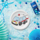 Wenig Krankenwagen Pappteller (Party)