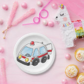 Wenig Krankenwagen Pappteller (Party)