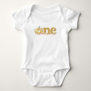 Wenig Kürbis-1. Geburtstags-Bodysuit-Einteiler Baby Strampler
