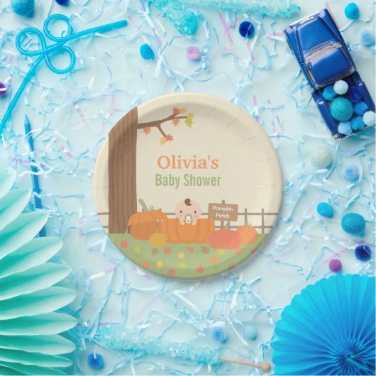 Wenig Kürbis-Fall-Baby-Duschen-Party-Teller Pappteller (Party)