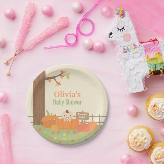 Wenig Kürbis-Fall-Baby-Duschen-Party-Teller Pappteller (Party)