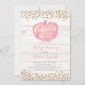 Wenig Kürbis-Mädchen-Babyparty-Einladungs-Karte Einladung (Vorderseite)