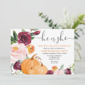 Wenig Kürbisfallgeschlecht decken Blumen auf Einladung (Stehend Vorderseite)