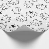 Wenig Lama-Silhouette-Verrücktheit Geschenkpapier (Ecke)