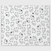 Wenig Lama-Silhouette-Verrücktheit Geschenkpapier (Flach)