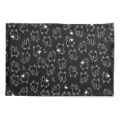 Wenig Lama-Silhouette-Verrücktheit Kissenbezug (Rückseite)