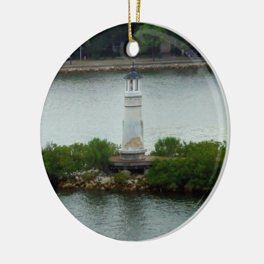 Wenig Leuchtturm Keramik Ornament (Links)