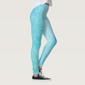 Wenig Meerjungfrau-Yoga keucht Fisch-Skala-blaues Leggings (Rechts)