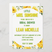 WENIG MISS SUNSHINE EINLADUNG (Vorne/Hinten)