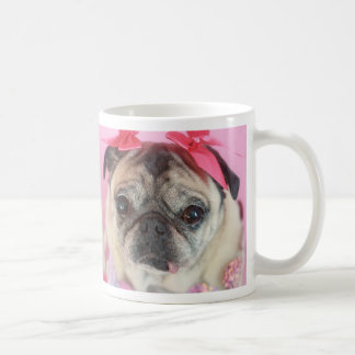 Wenig Mops-Mädchen-Tasse Kaffeetasse