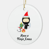 Wenig Ninja Weihnachtsverzierung Keramik Ornament (Links)