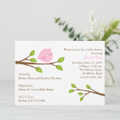 Wenig Piepmatz-Baby-Duschen-Einladung Einladung (Stehend Vorderseite)