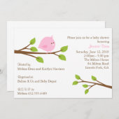 Wenig Piepmatz-Baby-Duschen-Einladung Einladung (Vorne/Hinten)