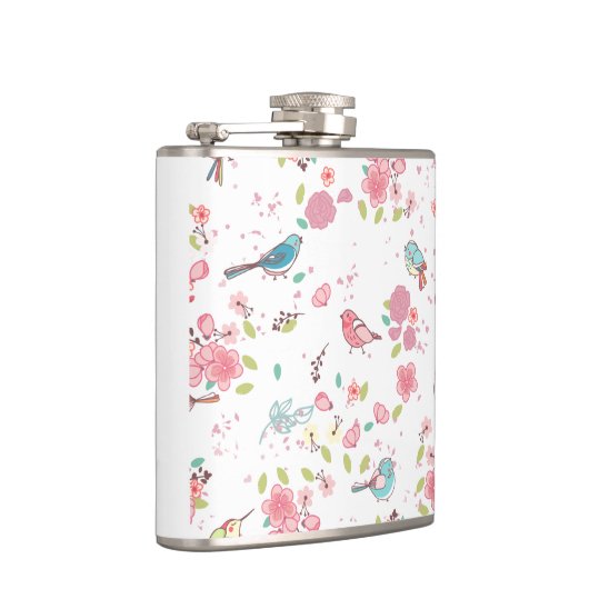 Wenig Piepmatz-Rosa und blaues wunderliches Girly Flachmann (Rechts)