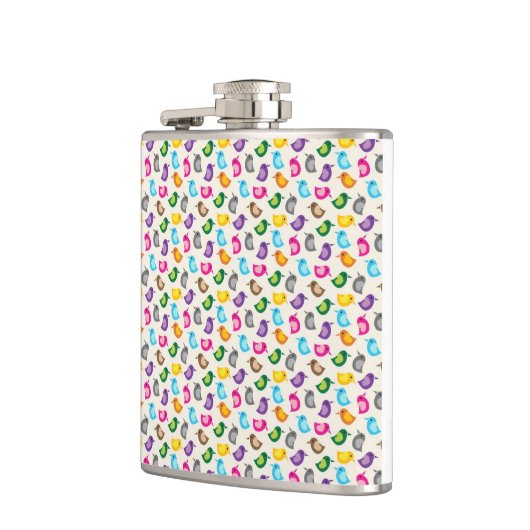 Wenig Piepmatz-Rosa und blaues wunderliches Girly Flachmann (Links)