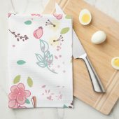 Wenig Piepmatz-Rosa und blaues wunderliches Girly Küchentuch (Viertel Falte)