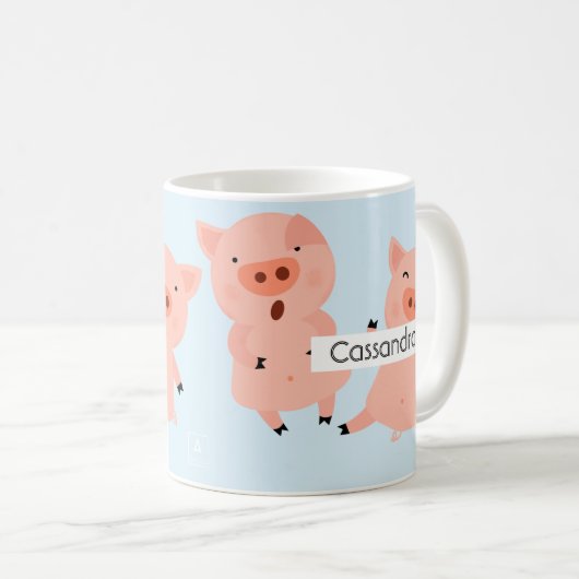 Wenig Piggies überall Kaffeetasse (VorderseiteRechts)