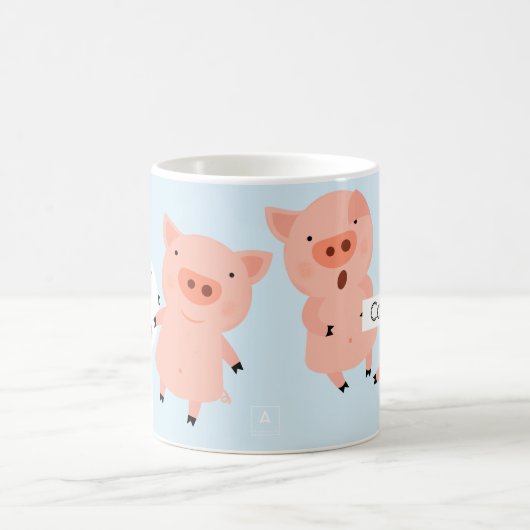 Wenig Piggies überall Kaffeetasse (Mittel)