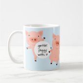 Wenig Piggies überall Kaffeetasse (Links)