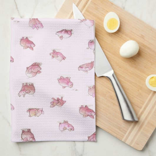 Wenig Piggy Geschirrtuch (Viertel Falte)