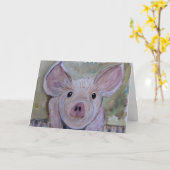 Wenig Piggy Karte (Gelbe Blume)
