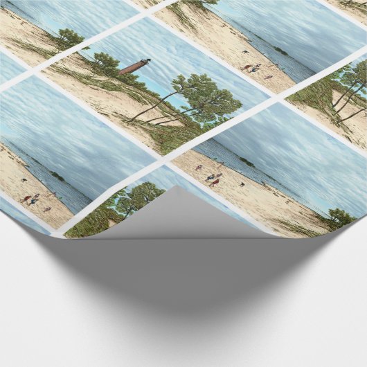 Wenig Punkt-Zobel-Leuchtturm-Packpapier Geschenkpapier (Ecke)