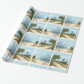 Wenig Punkt-Zobel-Leuchtturm-Packpapier Geschenkpapier (Ungerollt)