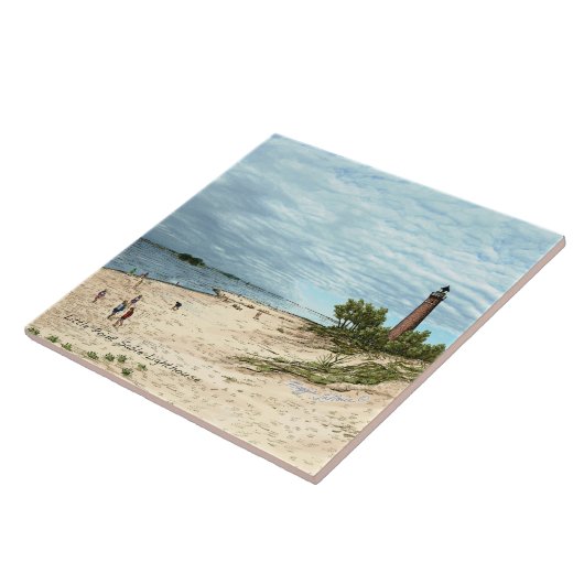 Wenig Punktsable-Leuchtturm-Keramik-Fliese Fliese (Seite)