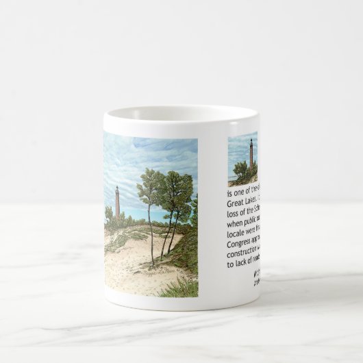 Wenig Punktsable-Leuchtturm-Michigan-Kaffee-Tasse Kaffeetasse (Mittel)