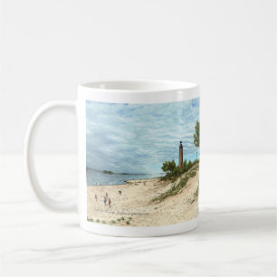Wenig Punktsable-Leuchtturm-Michigan-Kaffee-Tasse Kaffeetasse