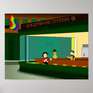 Wenig Regenbogen-Restaurant Poster