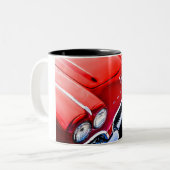 Wenig rote Korvette Zweifarbige Tasse (Vorderseite Links)