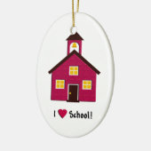 Wenig rote Liebe-Schule des Schulhaus-I Keramik Ornament (Links)