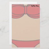 Wenig roter Bikini Briefpapier (Vorne/Hinten)