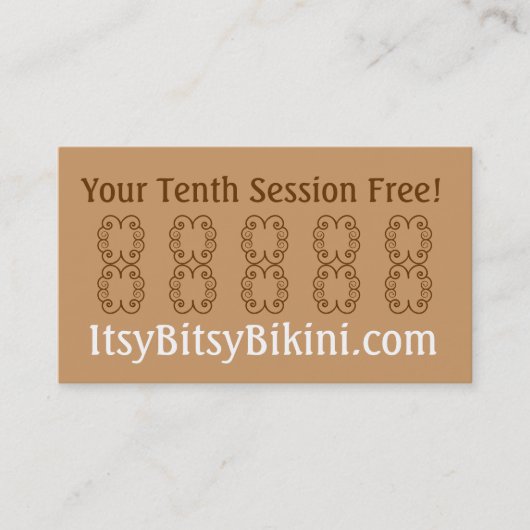 Wenig roter Bikini Visitenkarte (Vorderseite)