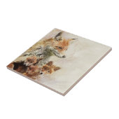 Wenig roter Fox-Familie Fliese (Seite)
