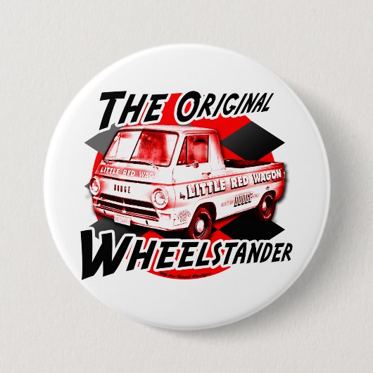 Wenig roter Lastwagen Button (Vorderseite)