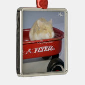 Wenig roter Lastwagen! Silbernes Ornament (Rechts)