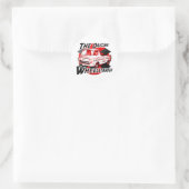 Wenig roter Lastwagenentwurf Runder Aufkleber (Tasche)